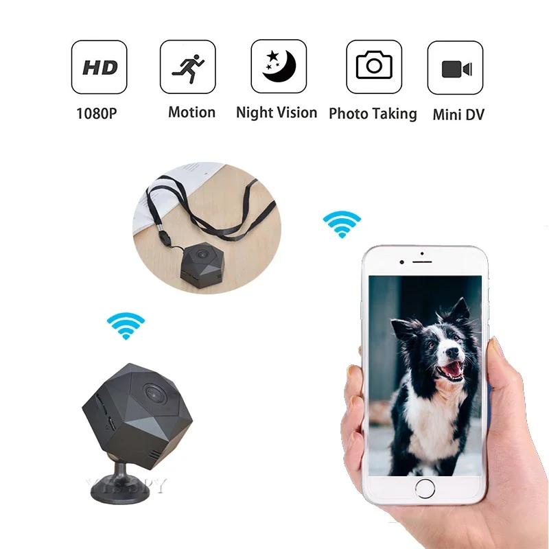 Smart Home Kamera - HD 1080P mała bezprzewodowa Mini kamera