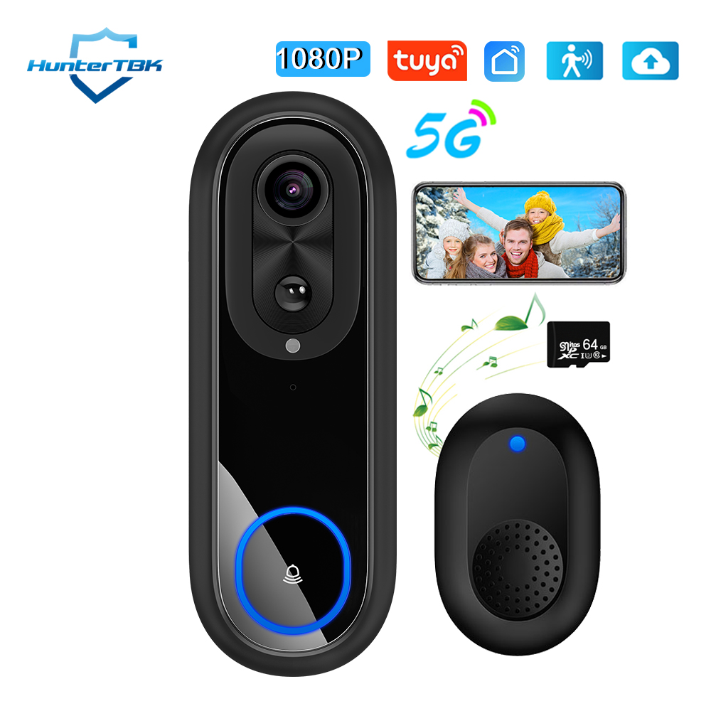 Smart Home Battery Camera - 5G 2.4G WiFi wideodomofon 1080P bezprzewodowy