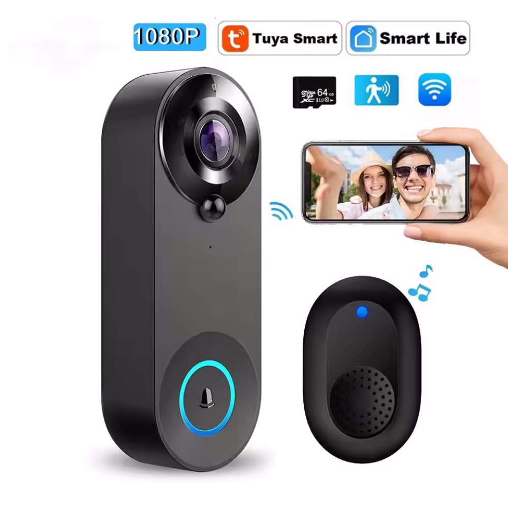 Smart Home Battery Camera - Tuya Bezprzewodowy Dzwonek do Drzwi WiFi