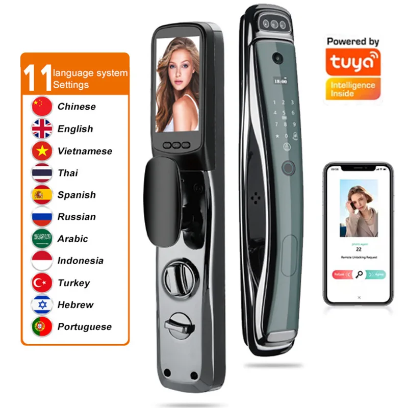 Wifi Doorbell Camera - Inteligentny zamek do drzwi Tuya Wielojęzyczny