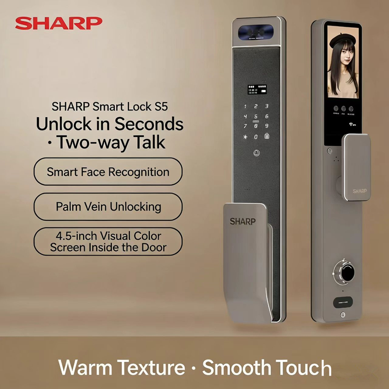 Smart Home Battery Camera - Inteligentny zamek Sharp S5-FV z pełną