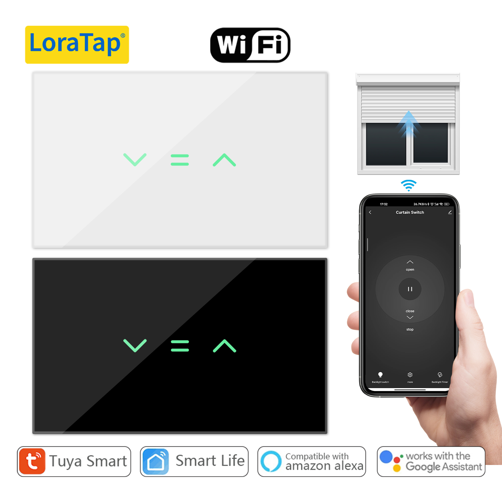 Smart Home Blinds - LoraTap US zasłona rolety rolety przełącznik