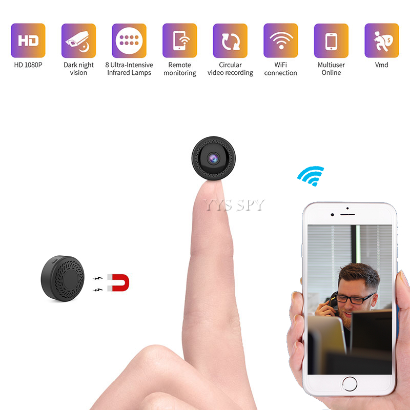 Smart Home Kamera - Mini kamera HD WiFi, cyfrowa, mała,