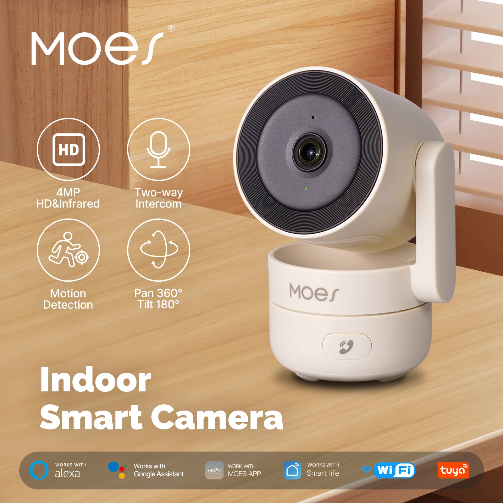 Smart Home Imou - MOESTuya WiFi kryty Pan/Tilt inteligentna kamera