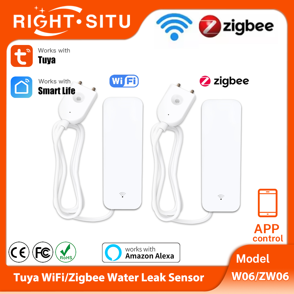 Smart Home Setup - Czujnik zalania Tuya WiFi Zigbee, inteligentny