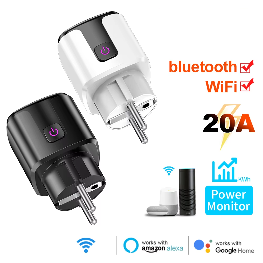 Smart Home Setup - Inteligentne gniazdko WiFi+Bluetooth 20A z wtyczką
