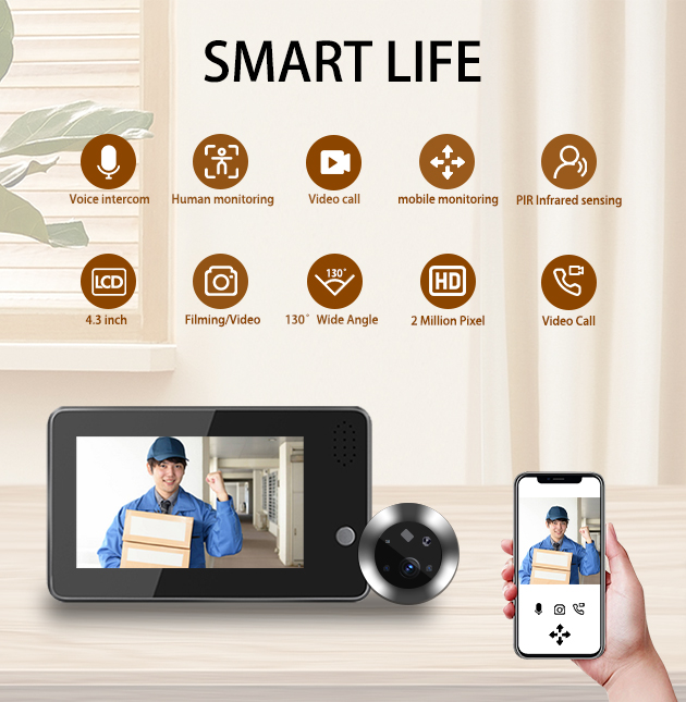 Wifi Doorbell Camera - 4,3-calowy inteligentny dzwonek do drzwi Tuya