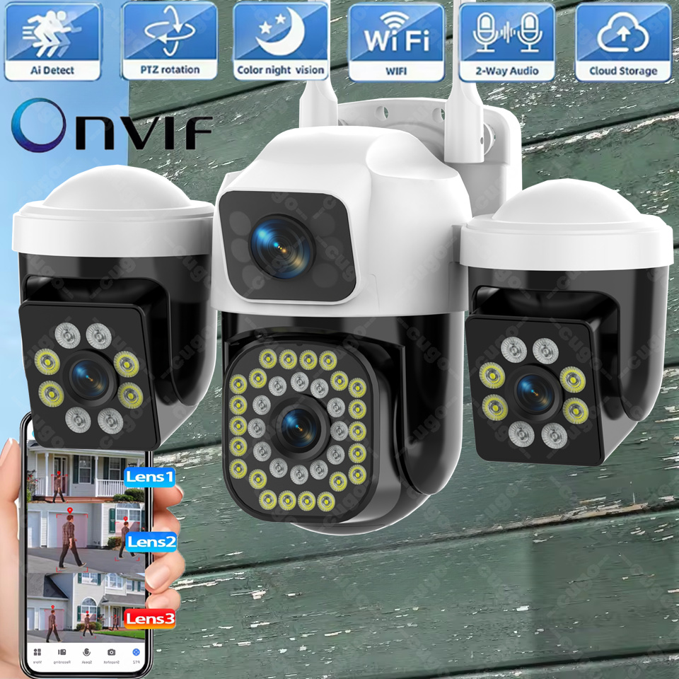 Smart Home Kamera - Kamera bezpieczeństwa 15MP, 3 ekranowe wyświetlacze