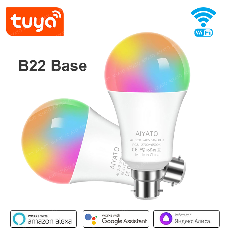 Smart Home Yellow - Żarówka inteligentna B22 UK TUYA Wifi