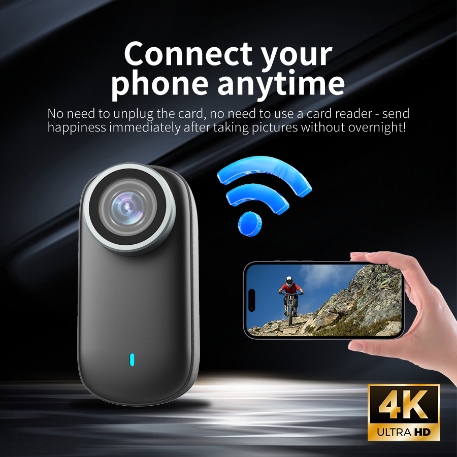 Smart Home Kamera - Miniaturowa kamera UHD 4K, kamera szpiegowska,