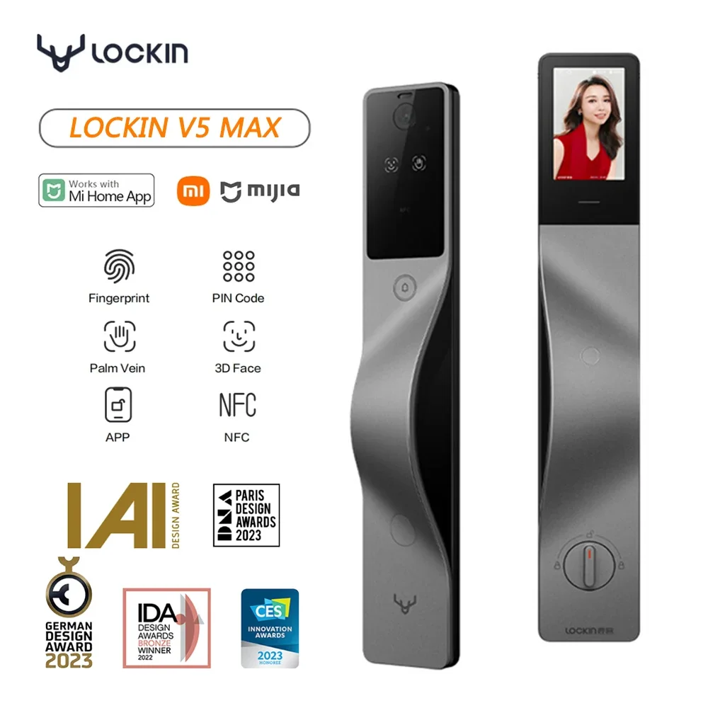 Smart Home Battery Camera - Lockin V5 Max 3D Rozpoznawanie Twarzy