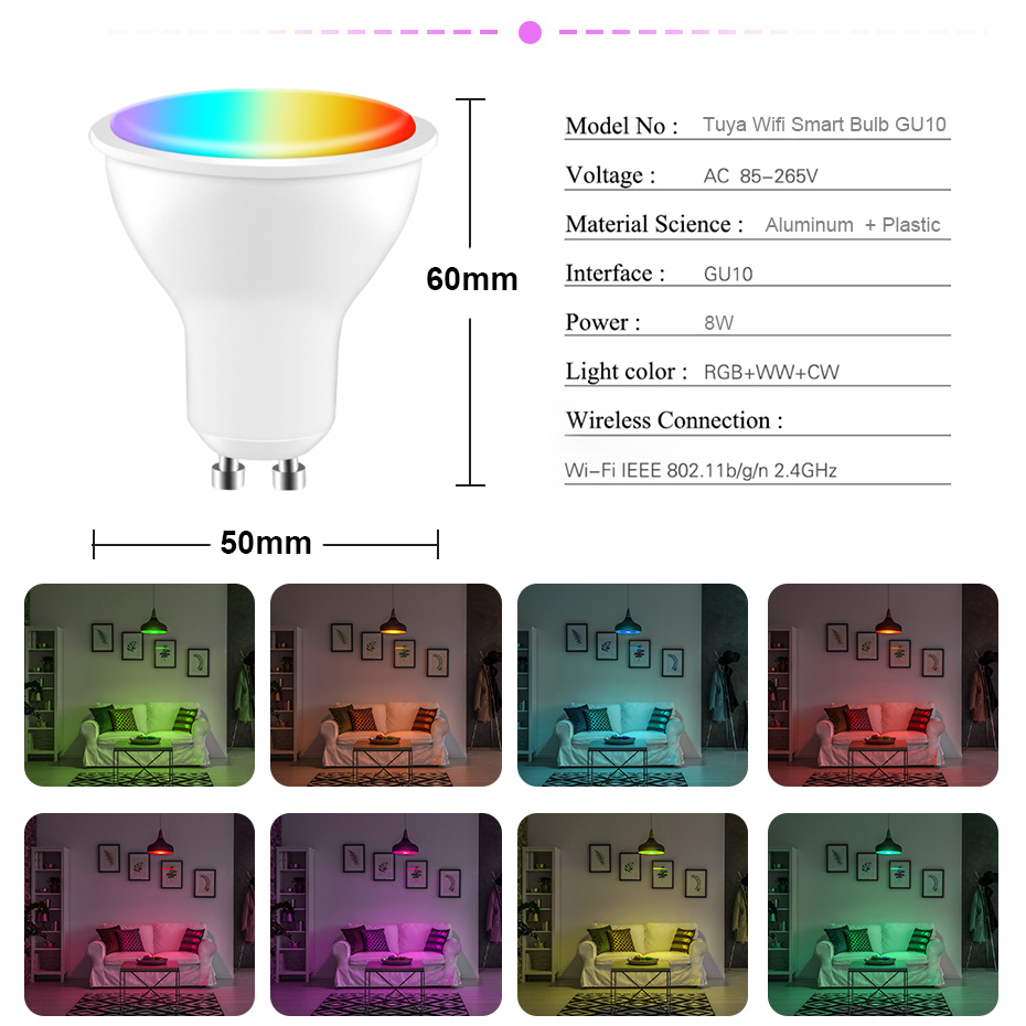 Żarówka LED GU10 Inteligentna  – Smart Home Yellow recenzja i cena