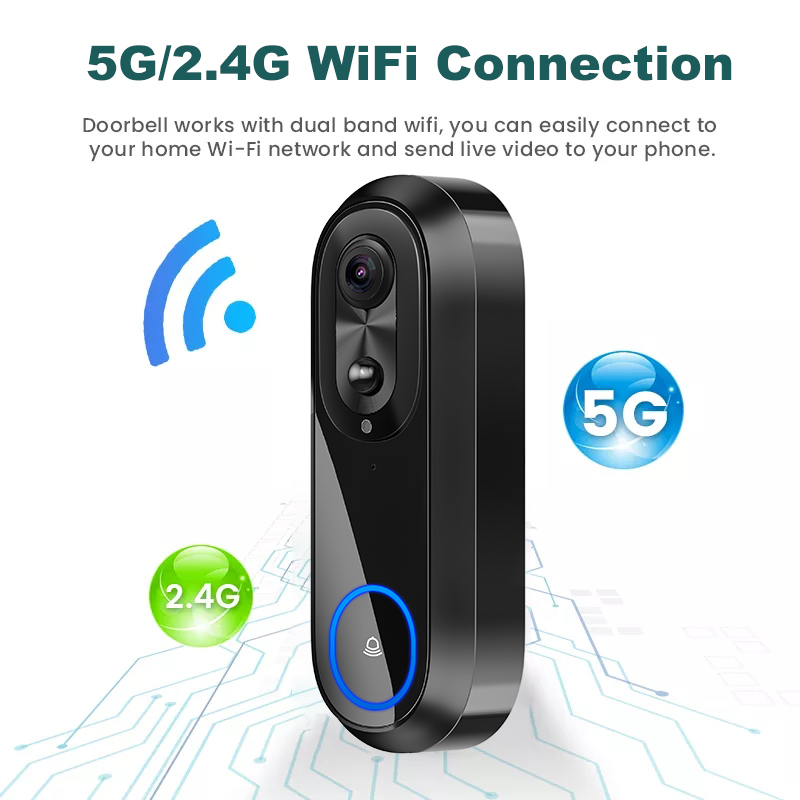 5G 2.4G WiFi wideodomofon 1080 – Smart Home Battery Camera recenzja i cena
