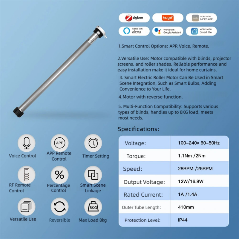 Silnik rolet Zigbee Smart Home – Smart Home Youtube recenzja i cena