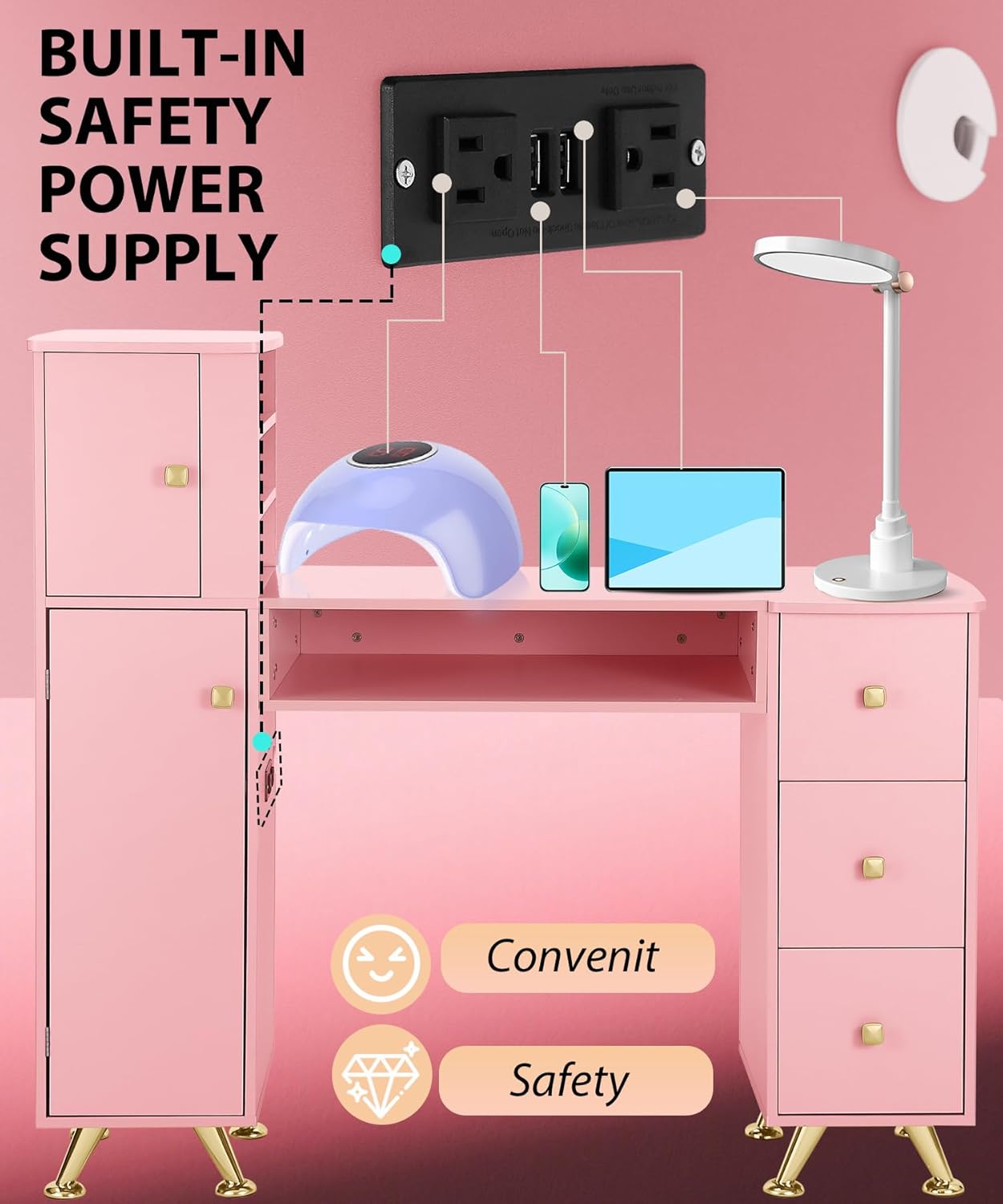 Różowy stolik do paznokci dla  – Smart Home Pc recenzja i cena