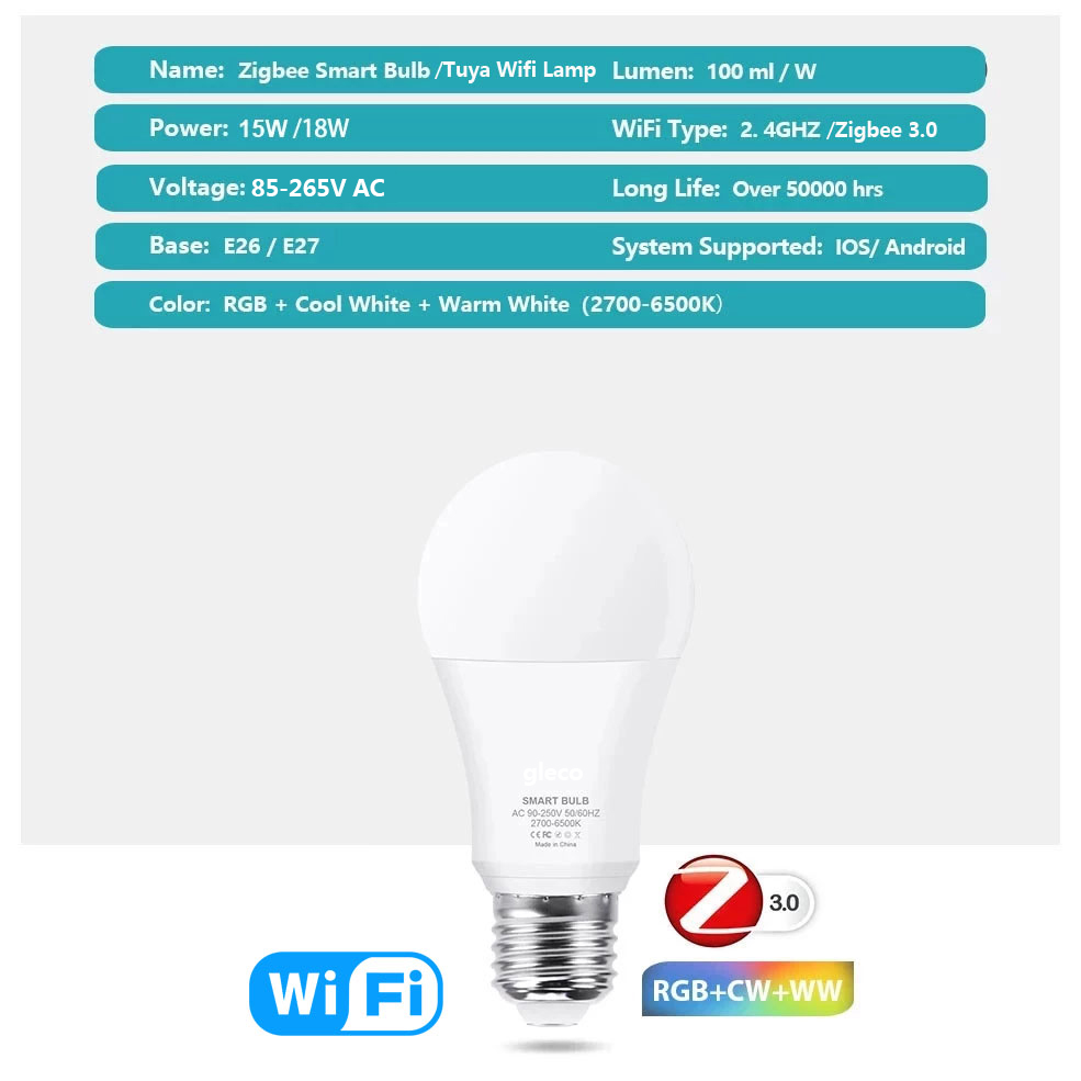 18W 15W Zigbee 3.0 żarówka Led – Smart Home Yellow recenzja i cena