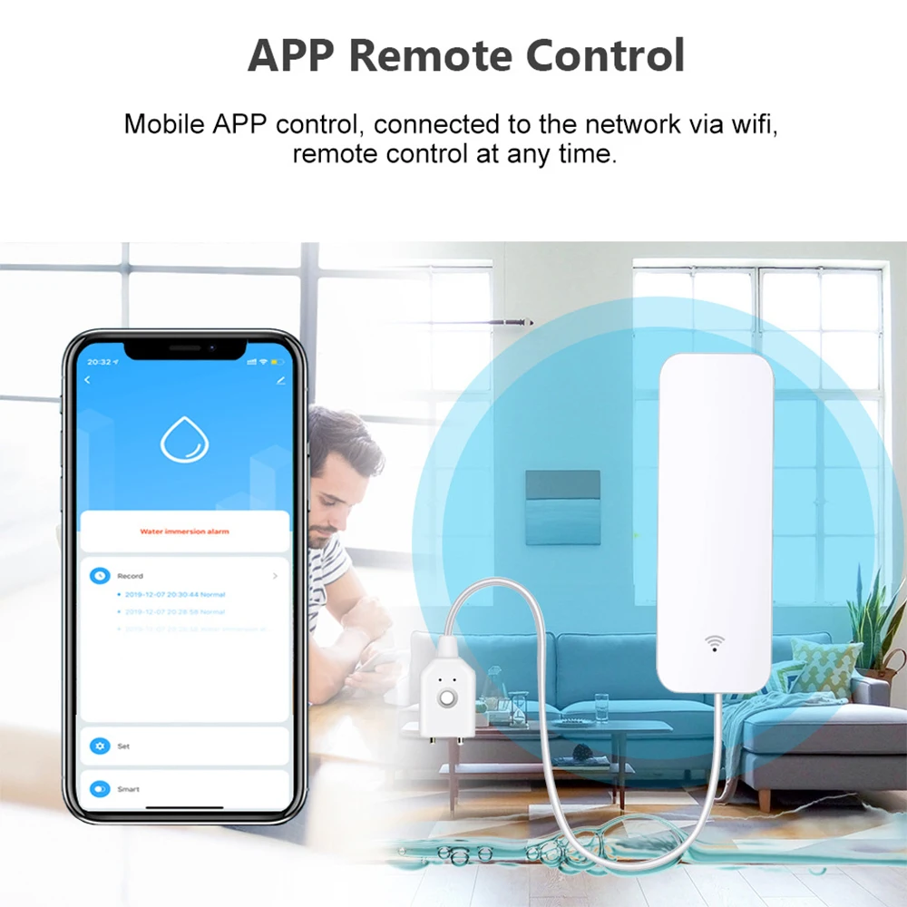 Czujnik zalania Tuya WiFi Zigb – Smart Home Setup recenzja i cena