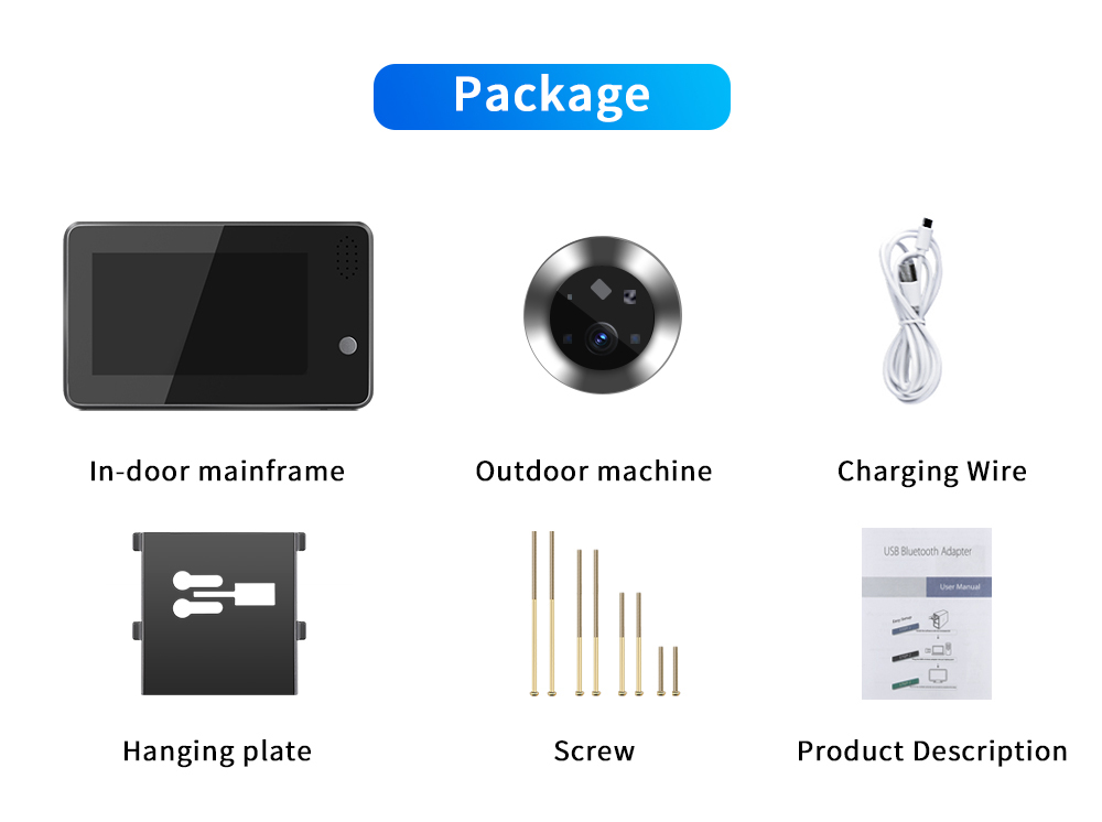 4,3-calowy inteligentny dzwone – Wifi Doorbell Camera recenzja i cena