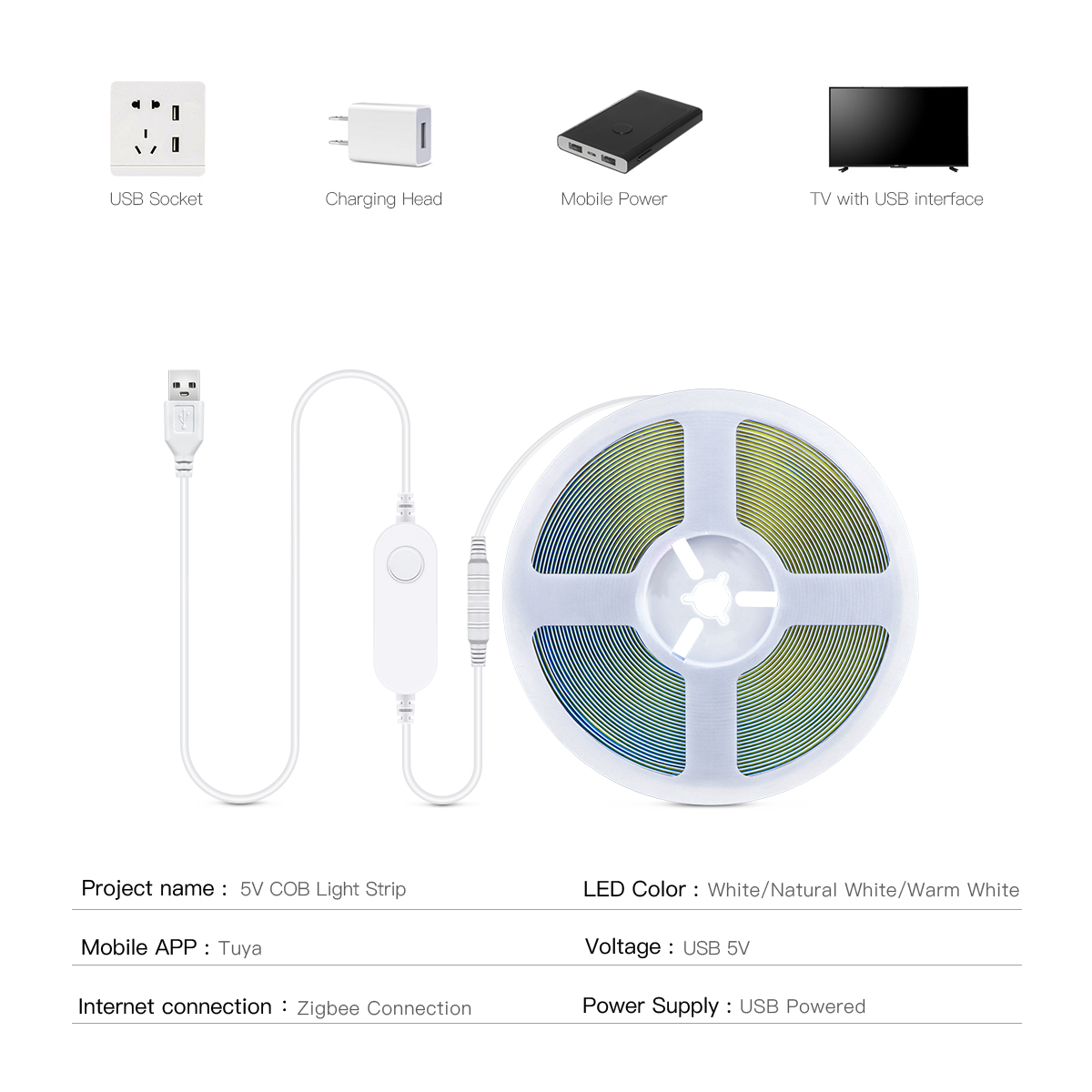 ZigBee COB LED Strip Smart Tuy – Smart Home Yellow recenzja i cena