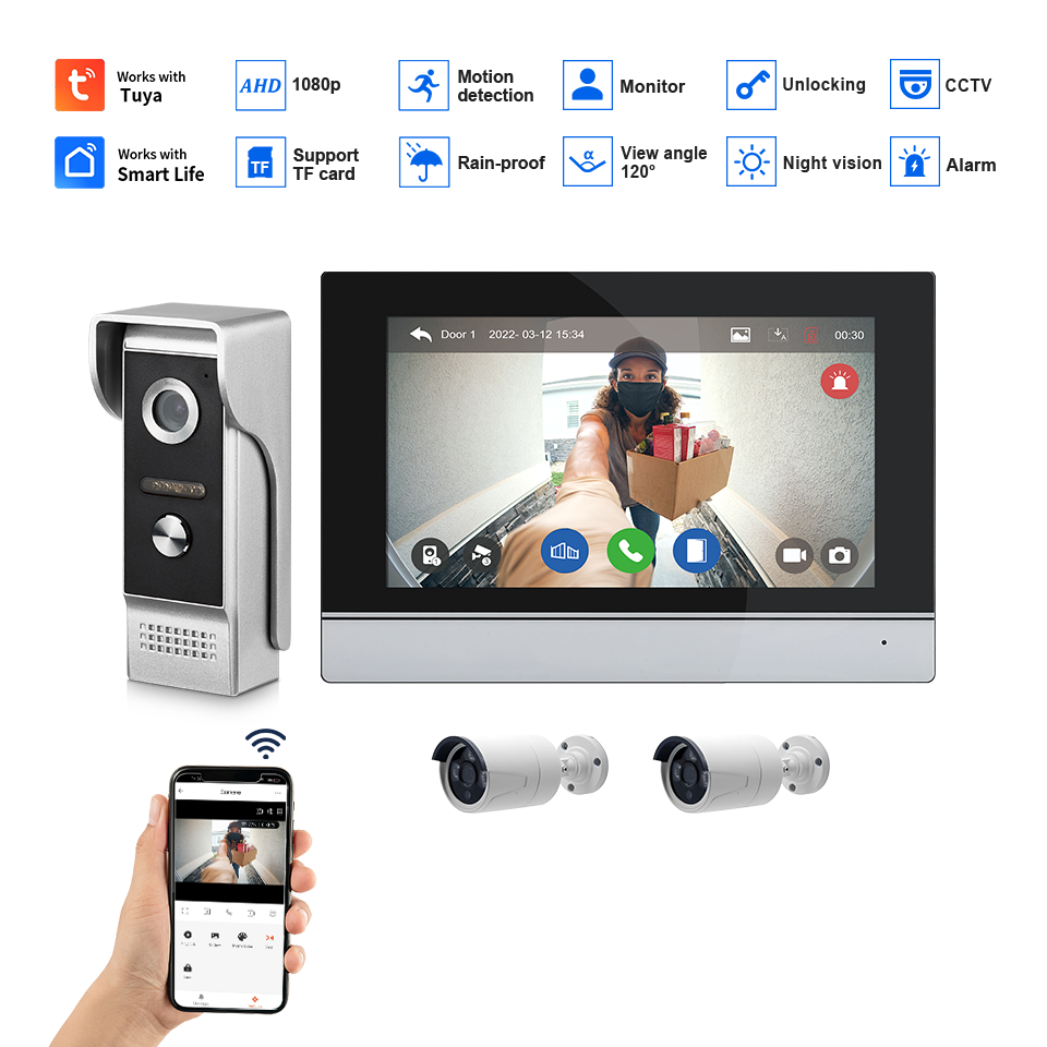 7-calowy ekran IPS, 2MP, zdaln – Wifi Doorbell Camera recenzja i cena