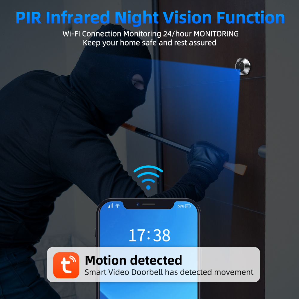 1080P WiFi wizjer Tuya intelig – Smart Home Battery Camera recenzja i cena