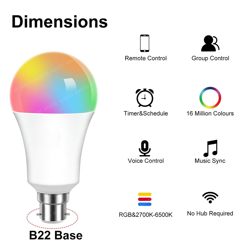 Żarówka inteligentna B22 UK TU – Smart Home Yellow recenzja i cena